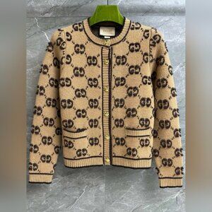 GG Jacquard Wool Cardigan